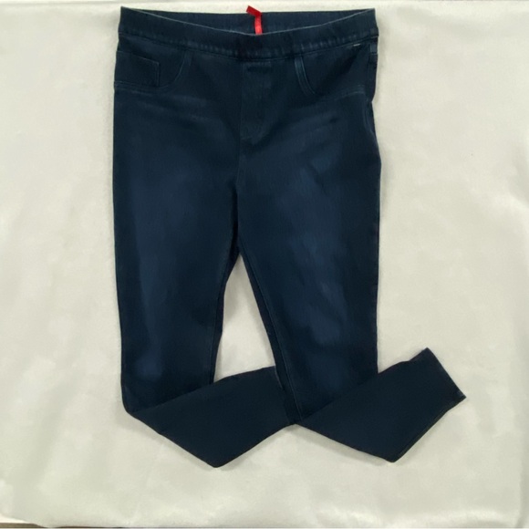 Spanx Dark Wash Skinny Ankle Jeans Large - Picture 1 of 10